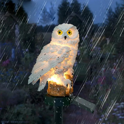 Solar Owl Garden Light | Outdoor Pathway Stake Lamp