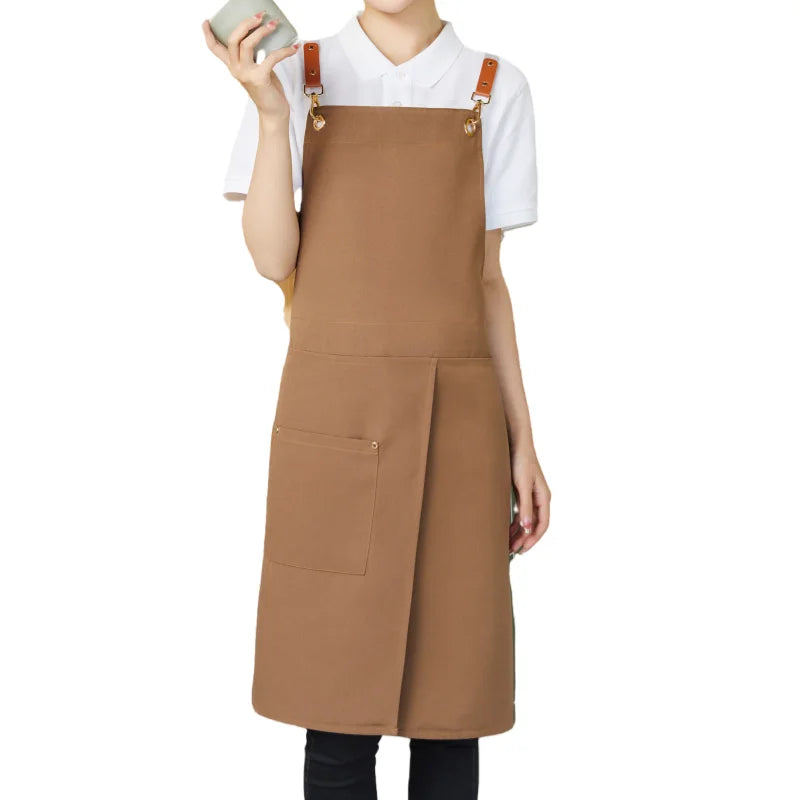 Waterproof Canvas Apron | Split Skirt Design with Pockets
