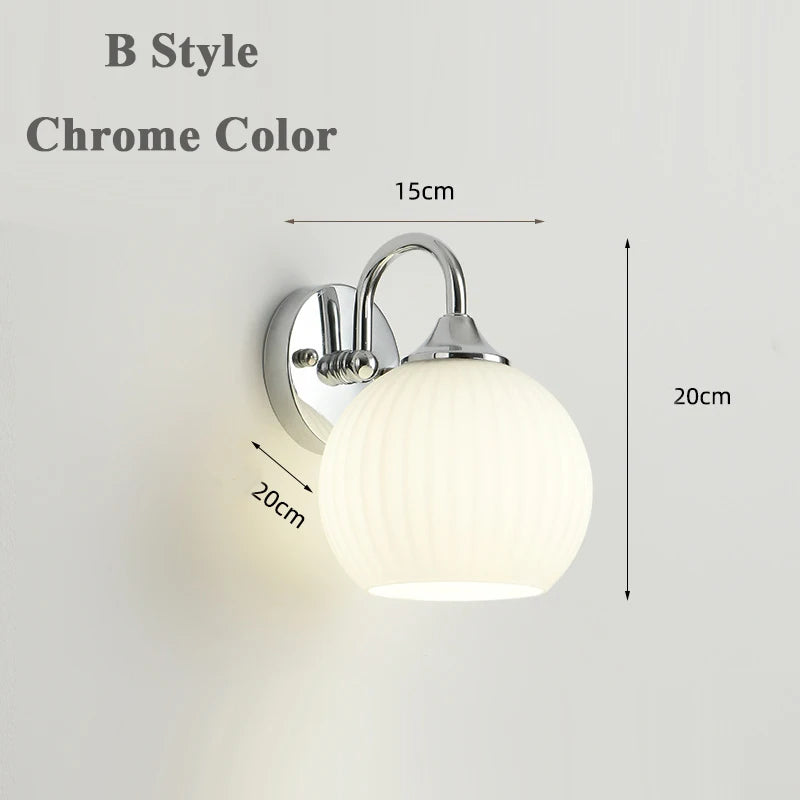 Chrome Minimalist Wall Lamp – Modern LED Acrylic Sconce