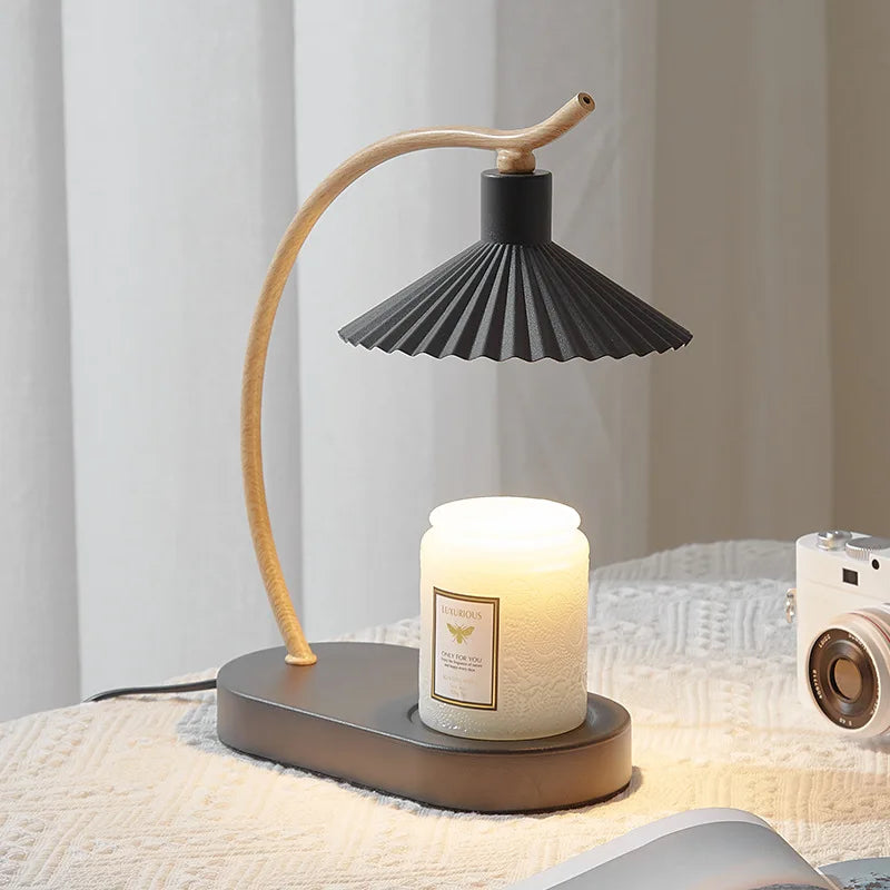 Nordic Candle Warmer Lamp | Metal & Wood Wax Melt Lamp