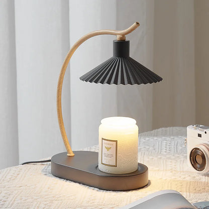Nordic Candle Warmer Lamp | Metal & Wood Wax Melt Lamp