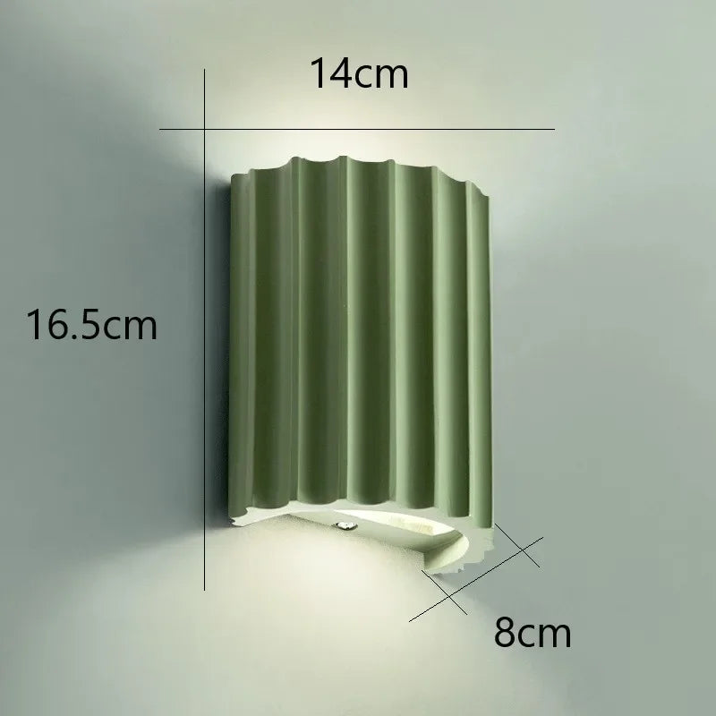 Nordic Modern Resin Wall Lamp – Hardwired Indoor Sconce