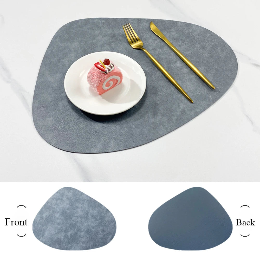 Teardrop Double-Sided Faux Leather Placemats | Non-Slip & Heat Resistant
