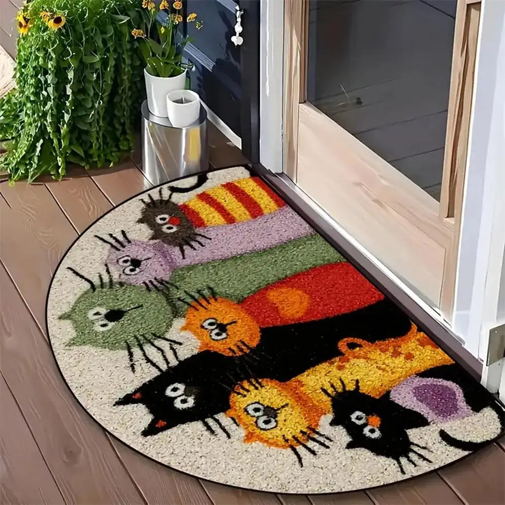 Half-Circle Mosaic Door Mat | Indoor & Outdoor Use