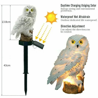 Solar Owl Garden Light | Outdoor Pathway Stake Lamp